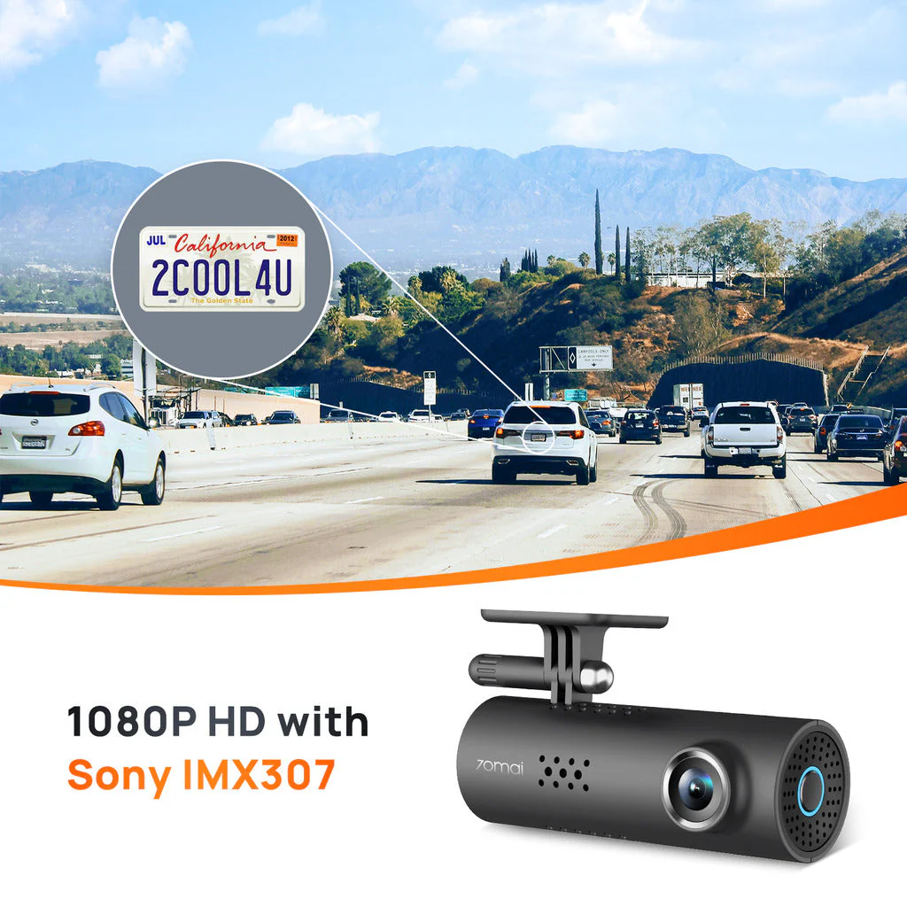 70mai Dash Cam 1S 1080P with 130° FOV & Voice Control - Image 3