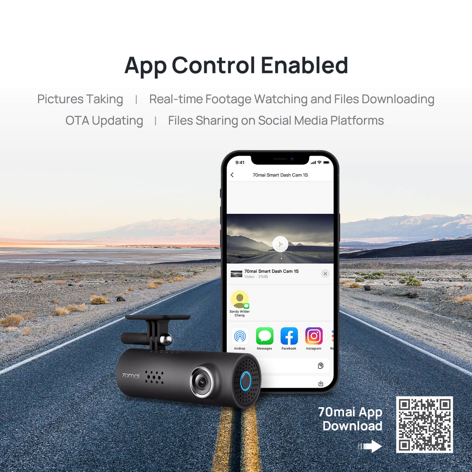 70mai Dash Cam 1S 1080P with 130° FOV & Voice Control - Image 8