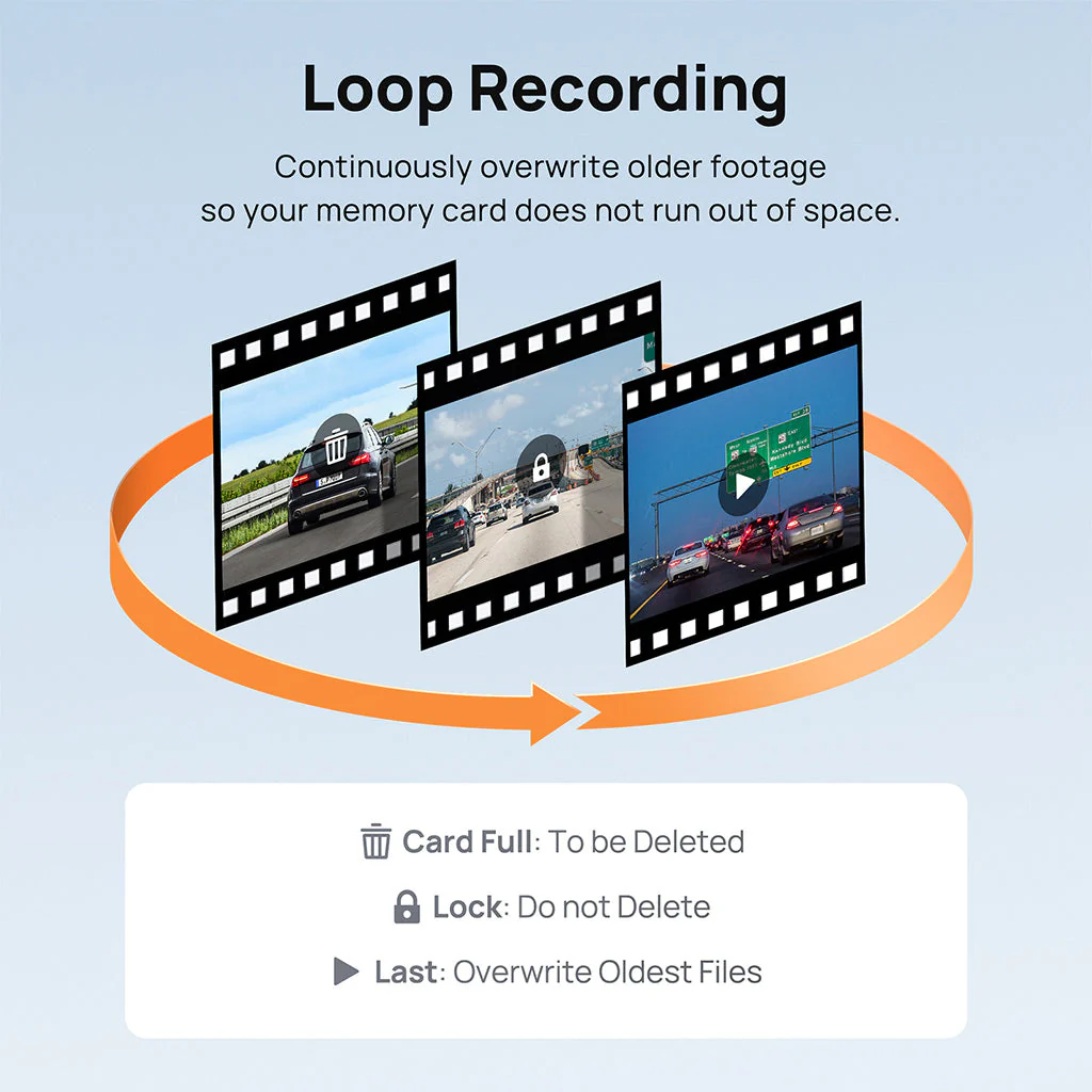 70mai Dash Cam A500S 2.7K HD with 2-Inch Screen & Dual-Channel Supported - Image 7