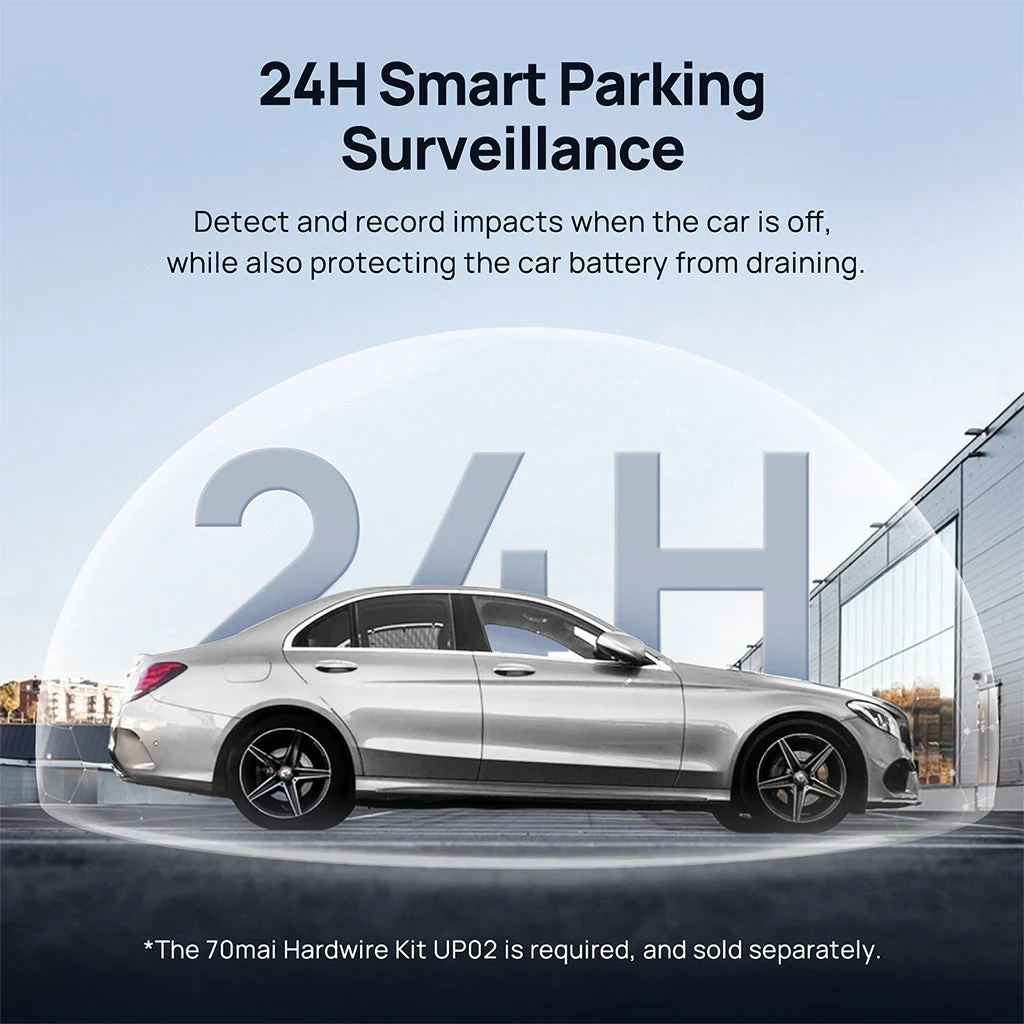 70mai Dash Cam A500S 2.7K HD with 2-Inch Screen & Dual-Channel Supported - Image 9