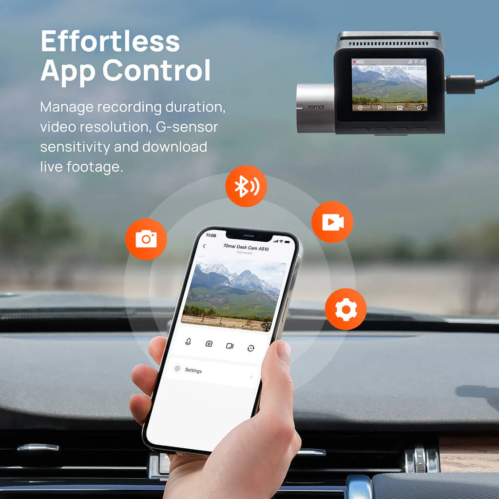 70mai Dash Cam A510 2.7K HD with Sony STARVIS 2, 4G LTE & Dual HDR Supported - Image 12