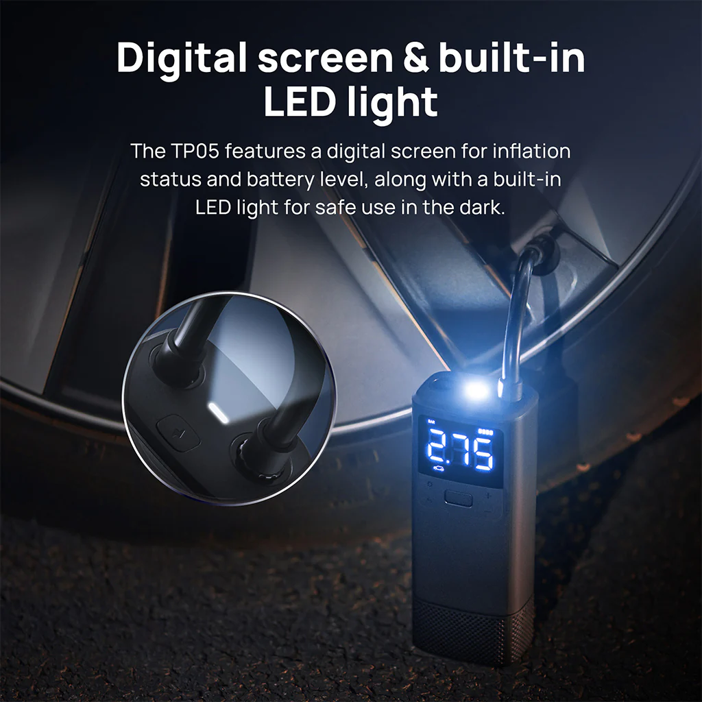 70mai Air Compressor TP05 Wireless Portable Tire Inflator 150PSI Fast Inflation - Image 6