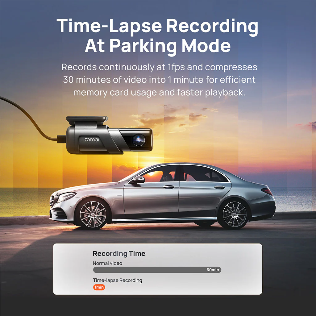 70mai Dash Cam M500 2.7K HD with Built-in eMMC, 170° FOV & HDR Recording - Image 8