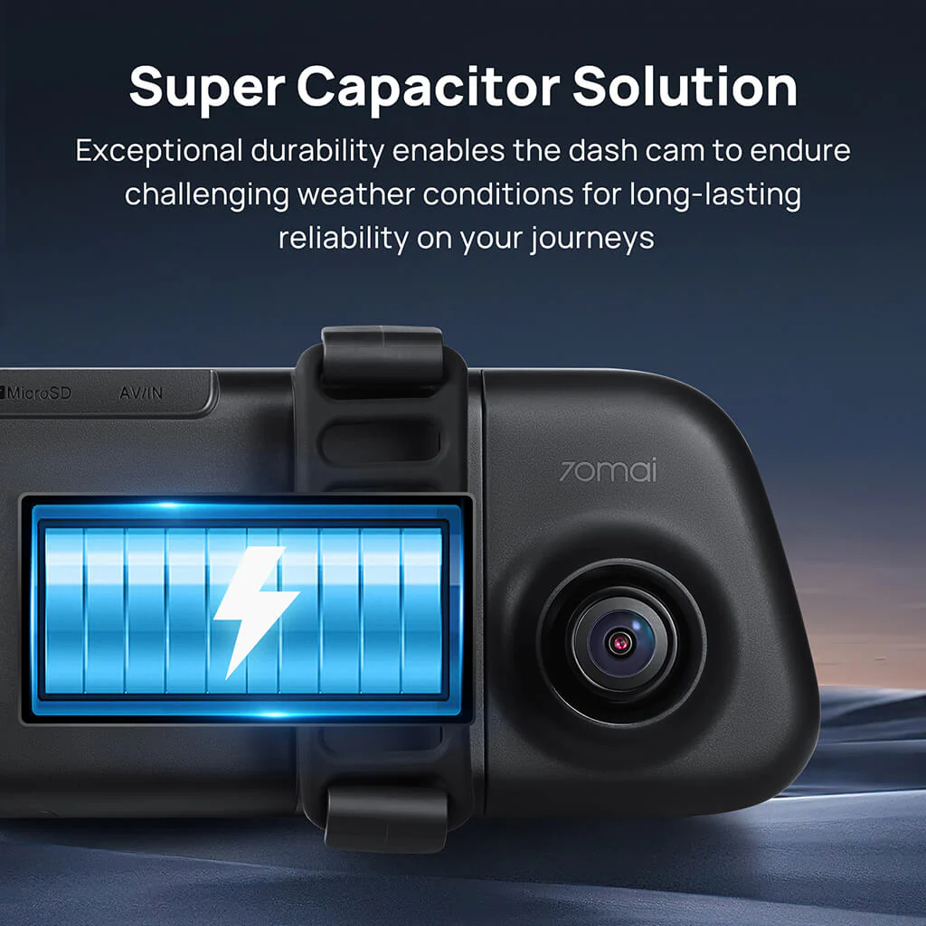 70mai Rearview Dash Cam S500 3K HDR with A 9-Inch Touch Screen & Super Capacitor - Image 6