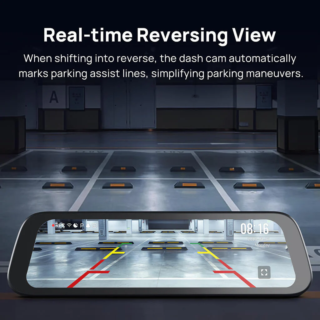70mai Rearview Dash Cam S500 3K HDR with A 9-Inch Touch Screen & Super Capacitor - Image 9